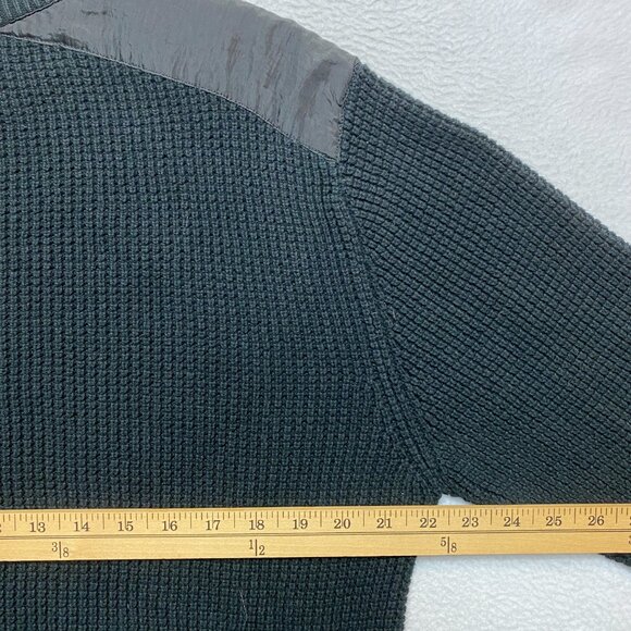French Connection Military Sweater Mens M Navy Textured Crew Neck Pullover - Picture 9 of 11